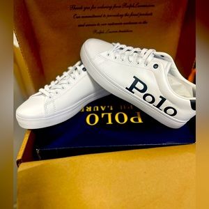 Men’s Ralph Lauren Longwood Logo Leather Sneaker